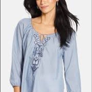 Lauren Ralph Lauren embroidered peasant blouse